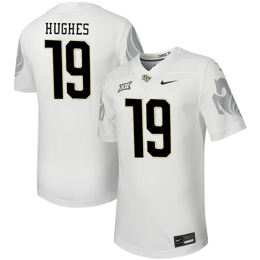 #19 Mike Hughes UCF Knights Jerseys Football Stitched-White